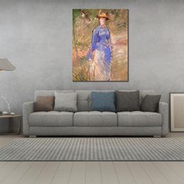 Female Canvas Art Young Woman in the Garden 1882 Edouard Manet Paintings Handmade Romantic Modern Bedroom Decor