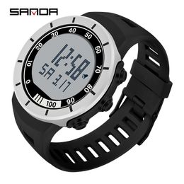 SANDA Big Number Watch Outdoor Sport Men Army Green Watches 50M Waterproof Digital Stopwatch Wristwatch Mens Clock Reloj Hombre