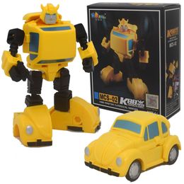 Action Toy Figures Transformation Bee MCS 02 MCS02 KBB KO age G1 Mini Pocket Series 10cm Hornets Agent Figure Toys Robots Kids Gifts 230710