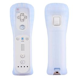 Game Motion Plus Remote Nunchuck Controller Wireless Gaming Nunchuk Controllers with Silicon Case Strap For Nintendo Wii Console MQ50