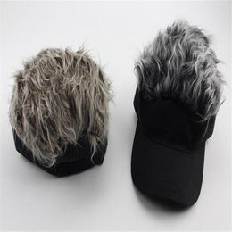 Ball Caps Baseball Cap With Hairs Wig Hat Spiked Wigs Men Women Casual Concise Sun Shade Adjustable Visor