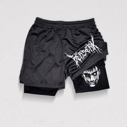 Mens Shorts Anime Berserk Performance 3D Print Sport Running 2 in 1 Gym Training Summer Workout Sportwear 230710