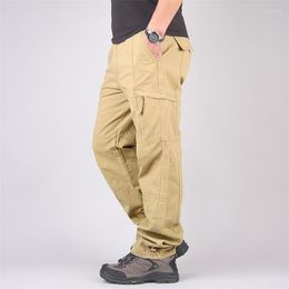 Men's Pants 2023 Autumn Cargo Men Spring Casual Cotton Long Trousers Streetwear Army Straight Slacks Military Tactical Overalls