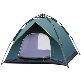 Camping tent outdoor tent 3-4 person automatic double decker tent outdoor quick opening portable tent