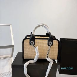 2023-Spring and summer straw bag for women casual style design handbag with classic letter embroidery beautiful beach bags 29*19cm