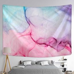 Tapestries Colourful Smoke Tapestry Wall Hanging Witchcraft Art Simple Abstract Art Room Home Decor