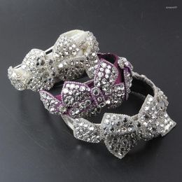 Hair Clips Arrival Luxury Crystal Bowknot Elegant Fashion Accessories Unique Baroque Hairband Bow Headband For Women 397
