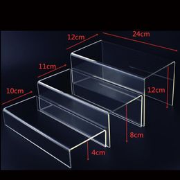Storage Holders Racks Clear Acrylic Display Stand For Shoes Cosmetic Showcase Jewellery Storage Rack U Shaped Action Figures Toys Collections Shelf 230710