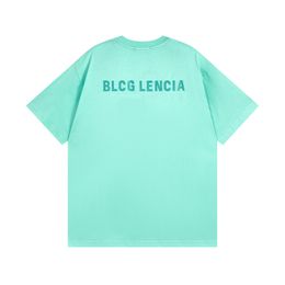 BLCG LENCIA 2023 Summer New 250g 100% Cotton Fabric T-shirt Men High Quality Print Colour Drop Sleeve Loose Tshirts Oversize Tops 2023265