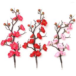 Decorative Flowers Fashion Artificial Flower Silk Plum Blossom Room Home Christmas Decoration Wedding Arrangement Accessories