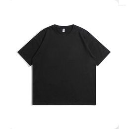 Men's T Shirts High Quality Oversized Crewneck Combed Cotton Men Shirt Short Casual Solid 220g Light Wight Sleeve Tee