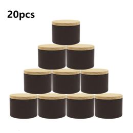 Storage Bottles Jars 20pcs 8oz Candle Tin Cans With Lid Round Tinplate Cans DIY Aromatherapy Candle Jars Cosmetic Face Cream Lip Balm Packaging Jar 230710