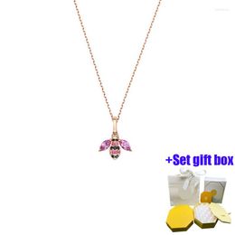 Chains Fashionable And Charming Diamond Studded Bee Collarbone Chain Jewelry Necklacesuitable For Beautiful Women To Wear
