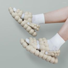 Slippers Dual-purpose Lychee Female Summer Bubble Soft Sandals Online Celebrity Home Massage Men