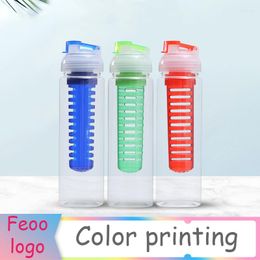 Water Bottles 700ML Transparent Cup Plastic With Tea Maker Coffee Fruit Leak-proof Outdoor Sports Kettle