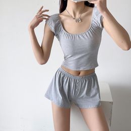 Women's Tracksuits Women Relax Short Sleeved T-shirt And Shorts Set 4 Colours