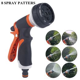 Watering Equipments Garden Watering Gun Car Washer Machine 8 Modes Spray Patters Hose Nozzle Yard Plant Lawn Sprinkler Cleaning Irrigation Tool 230710
