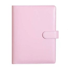 Filing Supplies A5 Size PU Leather Binder Budget Wallet 6Ring Refillable Notebook Cover Personal Planner with Magnetic Buckle Clre 230711