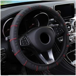 Steering Wheel Covers Car Cover Imported Cowhide Thin Section Without Inner Ring Easy To Install Suitable For 38Cm Diameter Square Disc