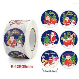 Gift Wrap 1.5inch/roll Merry Christmas Stickers Scrapbook Sealing Label For Party DIY Packaging Stationery