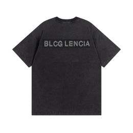 BLCG LENCIA 2023 Summer New 250g 100% Cotton Fabric T-shirt Men High Quality Print Colour Drop Sleeve Loose Tshirts Oversize Tops 2023294