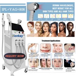 Commercial Use 3 In 1 Nd Yag Picosecond Laser Tattoo Removal + 808nm Diode laser Permanent Hair Removal High Power E-light IPL Beauty Skin Rejuvenation