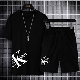 Mens Tracksuits Male Tracksuit Summer Men Set Fitness Suit Sporting Suits Short Sleeve T Shirtpants men clothing Quick Drying 2 Piece 230710