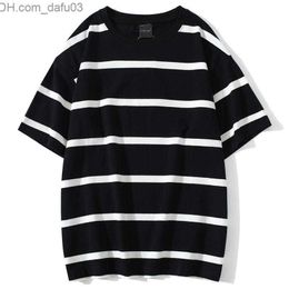 Men's T-Shirts Mew Men T Shirt Colour Block Print 3 Colour Optional Tee Shirts Simple High Street Basic All Match Cargo Tops Mens Streetwear Z230711