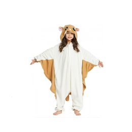 Pyjamas Kids Funny Cartoon Cosplay Onesie Baby Animal Halloween Boys Girls Cute Flying Squirrel Kigurumi 230711