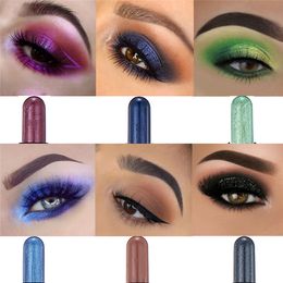 ENGBO 12 Colour Eye Shadow Stick Glitter Shimmer Double Head with Brush Waterproof No Fading Sexy High Gloss Matte Eyeshadow