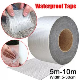 Adhesive Tapes High Temperature Resistance Waterproof Tape Aluminium Foil Thicken Butyl Tape Wall Crack Roof Duct Repair Adhesive Tape 5-10M 230710