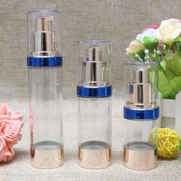 100pcs/lot 15ml 30ml 50ml Refillable Bottles Portable Airless Pump Dispenser Bottle For Travel Lotion Cxgvi