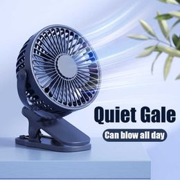 Electric Fans Ultra Quiet USB Clip-on Fan Mini Mute Portable Clip Fan 720 Degree Rotatable Strong Wind Desktop Cooling Fan Summer Air Cooler