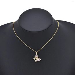 Pendant Necklaces Fashion Alloy Sweet Women's Clavicle Chain Statement Love Wish Light Butterfly Romantic Jewellery Necklace Gifts