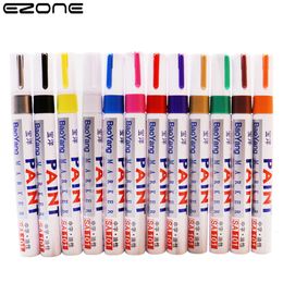 Markers EZONE 12pcscolors Highlighter Fluorescent Pen Liquid Paint Marker Pen For LED Writing Board For Painting Graffiti Office Supply 230710