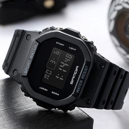 Fashion Men Women Sport Watches 50M Waterproof Wrist Watch SANDA Brand Digital Wristwatch Men Girls Electronic LED Clock relogio