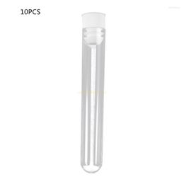 Transparent Test Tubes With Screw Caps For Beads Liquid Spice Seed Storage 10Kit Drop