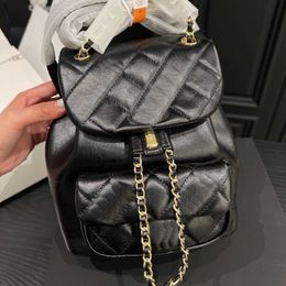 Designer Mini Backpack Purse Classic Bag Luxury CC Backpacks Shoulder Cross Body Woman Purses Card Holder Quilted Leather Duma Mini Handbags Chain Wallet 275