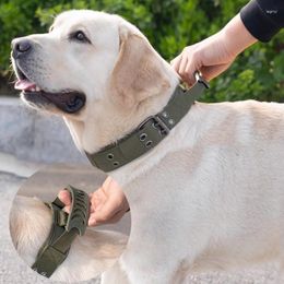 Dog Collars Collar Adjustable Nylon German Shepherd With Handle Medium And Large Walking Training Pet Accessories