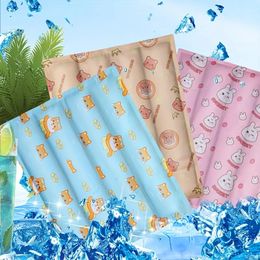 Dog Summer Ice Mat Cooling Pad Dog Sleeping Mat, Cute Printed Self Cooling Summer Pad