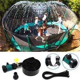 Watering Equipments Trampoline Sprinkler Kit Summer Outdoor Toy Sprinkler Trampoline Spray PVC Hose Water Park for Garden Children's Water Play Game 230710