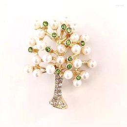 Brooches 6 Pcs/ Lot Fashion Jewellery Accessories Design Metal Fortune Tree Pearl Brooch