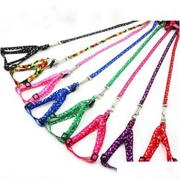 Dog Collars Leashes Sublimation Adjustable Pet Cat Car Seat Belt Seats Vehicle Harness Lead Clip Safety Lever Tractioncollars Dogs Dhd5U