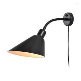 Wall Lamps Vintage Industrial Inclined Black Nordic Rotating Dining Room Bedroom Bedside Sconces Lights Lighting