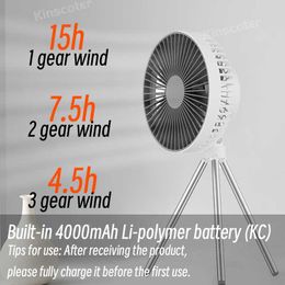 Electric Fans Cameras Outdoor Camping Tent Ceiling Fan Multifunctional Portable Wireless circulator Home Electric Mini USB Desktop Fan with Tripod