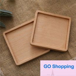 Wooden Coasters Black Walnut Coffee Tea Cup Mats Natural Non Slip Teapot Drink Coasters Home Bar Tools Wholesale