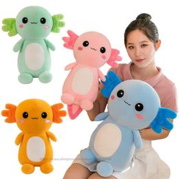 Plush Dolls 20 35cm Colorful Axolotl Cartoon Doll Toy Stuffed Small Underwater Salamander Kawaii Baby Comforting Gift For Kid 230710