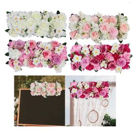 Decorative Flowers Wedding Flower Wall Arrangement Silk Cloth Rose Po Props Garland Road Cited For Art Hall Party