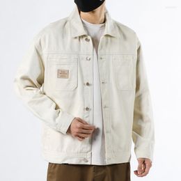 Men's Jackets Spring Fashion Y2K Style Denim Shirt Coats Multi Pocket Cowboy Premium Streetwear Teens Handsome Cotton Daily Tops