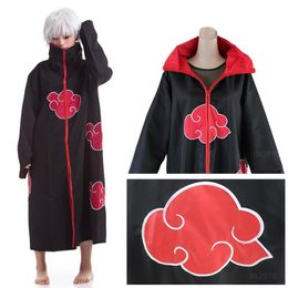 Anime Naruto Akatsuki Cloak Cosplay Costume Halloween Christmas Party Cloak Cape Unisex3109